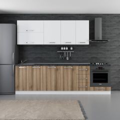 Minar 275 Cm Mutfak Dolabı Beyaz Dore 275-D3