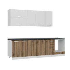 Minar 275 Cm Mutfak Dolabı Beyaz Dore 275-D3