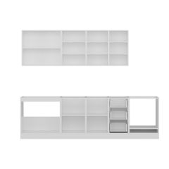 Minar 275 Cm Mutfak Dolabı Beyaz Dore 275-D3