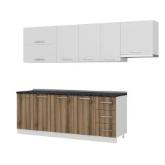 Minar 275 Cm Mutfak Dolabı Beyaz Dore 275-D4