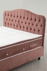 Vassi Baza+Başlık+Miray Gizli Pedli Yatak Gül Kurusu