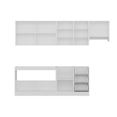 Minar 275 Cm Mutfak Dolabı Beyaz Dore 275-D7