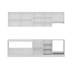 Minar 275 Cm Mutfak Dolabı Beyaz Dore 275-D8