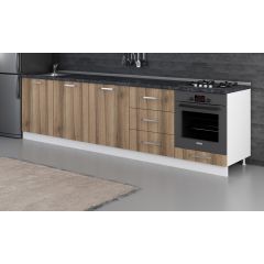 Minar 300 Cm Mutfak Dolabı Beyaz Dore 300-D10-Alt Modül