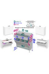 Asil 100 cm Kirli Çamaşır Sepetli Banyo Dolabı 1 Çekmeceli Mutfak Çok Amaçlı Dolap 100x88x32,5 cm