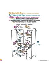 Nexa Modüler Dolap 90 Cm Banyo/Mutfak Dolabı Extra Kullanım Alanlı 90x173x32,5 cm Beyaz Dolap