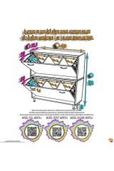 Veluna 90 cm Kirli Çamaşır Sepetli Dolap Banyo Dolabı Beyaz 90x138x32,5 cm 6 Sepetli Dolap