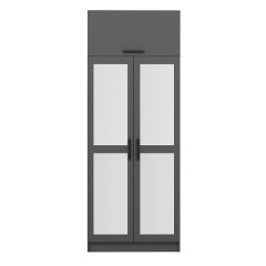 Minar Kale 2 Kapaklı 2 Aynalı Dolap Ve Yüklük Antrasit