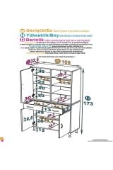 Nexa Modüler Dolap 100 Cm Banyo/Mutfak Dolabı Extra Kullanım Alanlı 100x173x32,5 cm Beyaz Dolap
