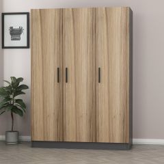 Minar Kale 3 Kapaklı 2 Çekmeceli Dolap Antrasit Dore