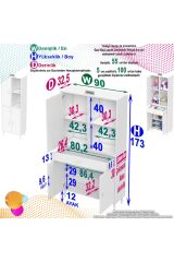Vellum Beyaz Dolap 100x173x32,5 cm Ebatlarında Çok Fonksiyonlu 100 cm Genişlikte Banyo Dolabı