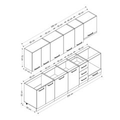 Minar 290 Cm Mutfak Dolabı Beyaz 290-B5