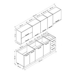 Minar 290 Cm Mutfak Dolabı Beyaz 290-B7