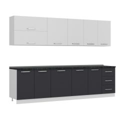 Minar 290 Cm Mutfak Dolabı Beyaz Antrasit 290-A1