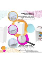 Taha 80 cm 3 Bölmeli Beyaz Çok Amaçlı Dolap 2 Raflı Banyo Mutfak Dolabı 80x88x32,5 cm Düzenleyici