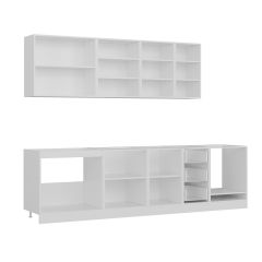 Minar 290 Cm Mutfak Dolabı Beyaz Antrasit 290-A3