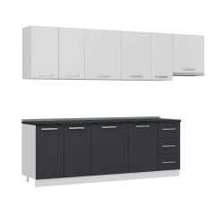 Minar 290 Cm Mutfak Dolabı Beyaz Antrasit 290-A4