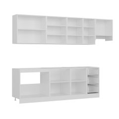 Minar 290 Cm Mutfak Dolabı Beyaz Antrasit 290-A4