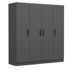 Minar Kale 4 Kapaklı 2 Çekmeceli Dolap Antrasit