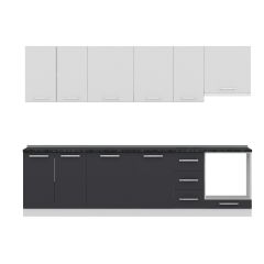 Minar 290 Cm Mutfak Dolabı Beyaz Antrasit 290-A5