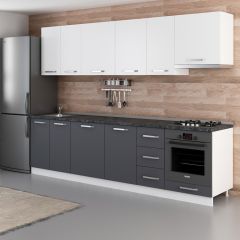 Minar 290 Cm Mutfak Dolabı Beyaz Antrasit 290-A5