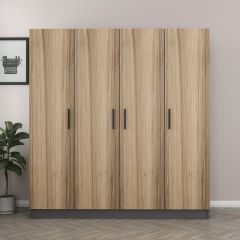 Minar Kale 4 Kapaklı 2 Çekmeceli Dolap Antrasit Dore