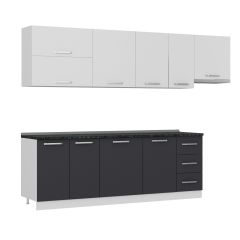 Minar 290 Cm Mutfak Dolabı Beyaz Antrasit 290-A7