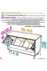 Sare 95 cm Beyaz Sepetli Banyo Dolabı,Mutfak Dolabı 95x75x32,5 cm Oyuncak Sepeti Çok Amaçlı Dolap