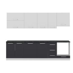 Minar 290 Cm Mutfak Dolabı Beyaz Antrasit 290-A8