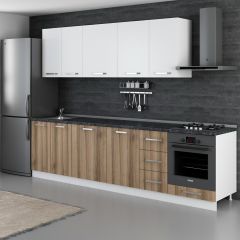 Minar 290 Cm Mutfak Dolabı Beyaz Dore 290-D3