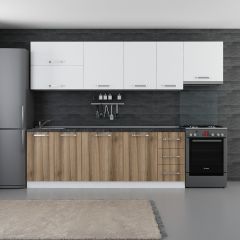 Minar 290 Cm Mutfak Dolabı Beyaz Dore 290-D7