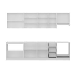 Minar 290 Cm Mutfak Dolabı Beyaz Dore 290-D8