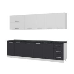 Minar 295 Cm Mutfak Dolabı Beyaz Antrasit 295-A1