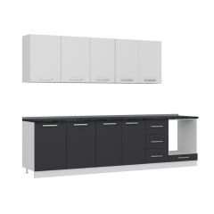 Minar 295 Cm Mutfak Dolabı Beyaz Antrasit 295-A3