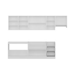 Minar 295 Cm Mutfak Dolabı Beyaz Antrasit 295-A4