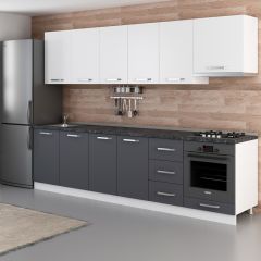 Minar 295 Cm Mutfak Dolabı Beyaz Antrasit 295-A5