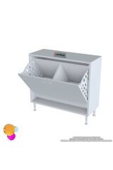 Sare 75 cm Beyaz Sepetli Banyo Dolabı,Mutfak Dolabı 75x75x32,5 cm Oyuncak Sepeti Çok Amaçlı Dolap