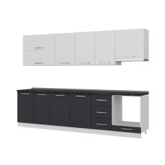 Minar 295 Cm Mutfak Dolabı Beyaz Antrasit 295-A8