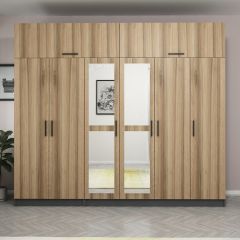 Minar Kale 6 Kapaklı 2 Aynalı 2 Ç Dolap Ve Yüklük Antrasit Dore