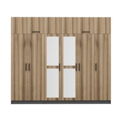 Minar Kale 6 Kapaklı 2 Aynalı 2 Ç Dolap Ve Yüklük Antrasit Dore