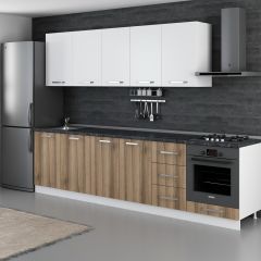 Minar 295 Cm Mutfak Dolabı Beyaz Dore 295-D3