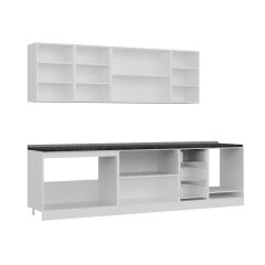 Minar 295 Cm Mutfak Dolabı Beyaz Dore 295-D3