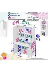 Vellum Beyaz Dolap 90x173x32,5 cm Ebatlarında Çok Fonksiyonlu 90 cm Genişlikte Banyo Dolabı