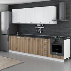 Minar 295 Cm Mutfak Dolabı Beyaz Dore 295-D6