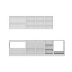 Minar 295 Cm Mutfak Dolabı Beyaz Dore 295-D6