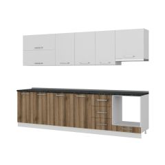 Minar 295 Cm Mutfak Dolabı Beyaz Dore 295-D8