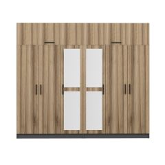 Minar Kale 6 Kapaklı 2 Aynalı 4 Ç Dolap Ve Yüklük Antrasit Dore