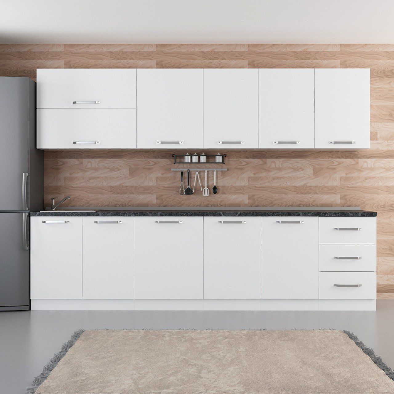 Minar 300 Cm Mutfak Dolabı Beyaz 300-B1