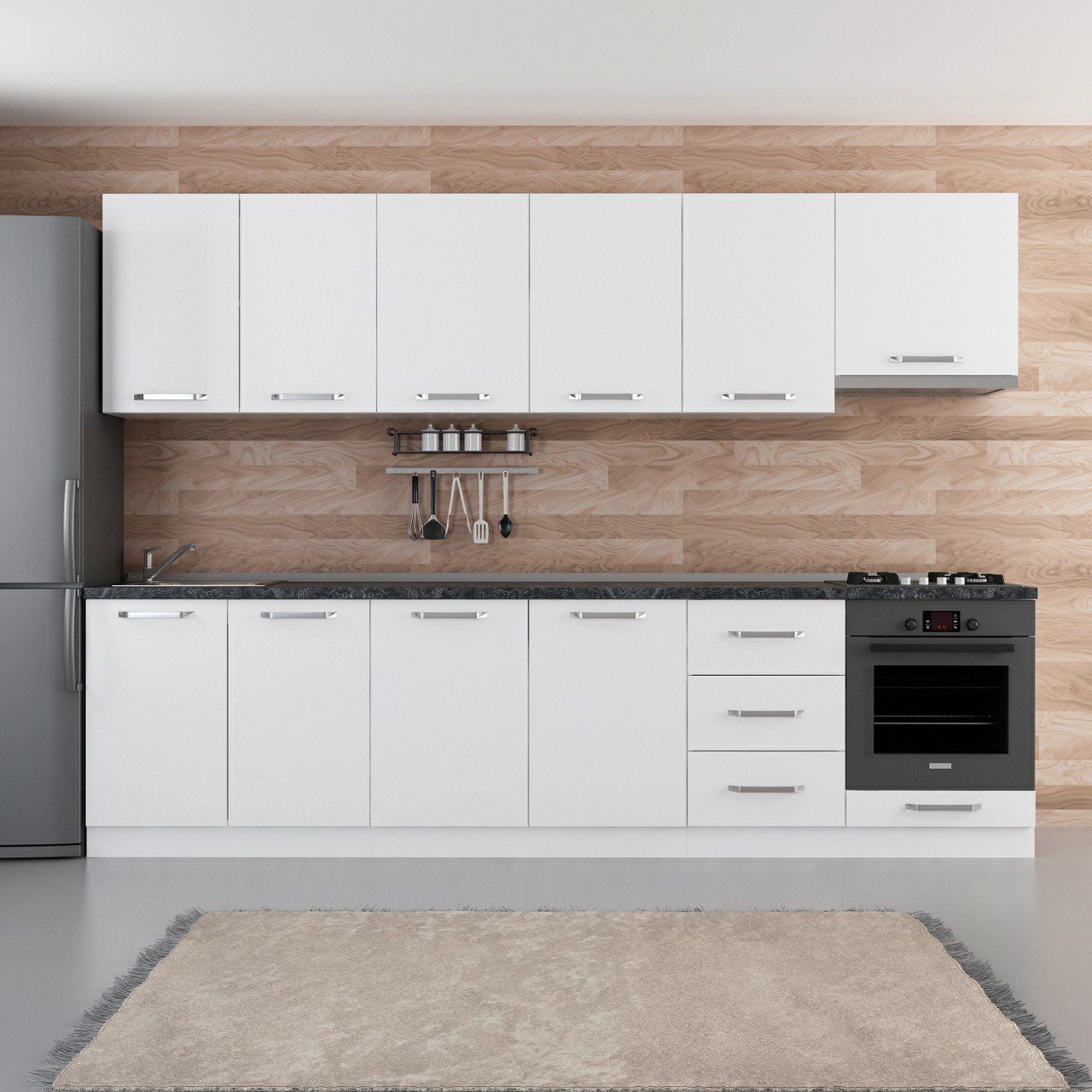 Minar 300 Cm Mutfak Dolabı Beyaz 300-B6