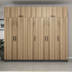 Minar Kale 6 Kapaklı 2 Çekmeceli Dolap Ve Yüklük Antrasit Dore